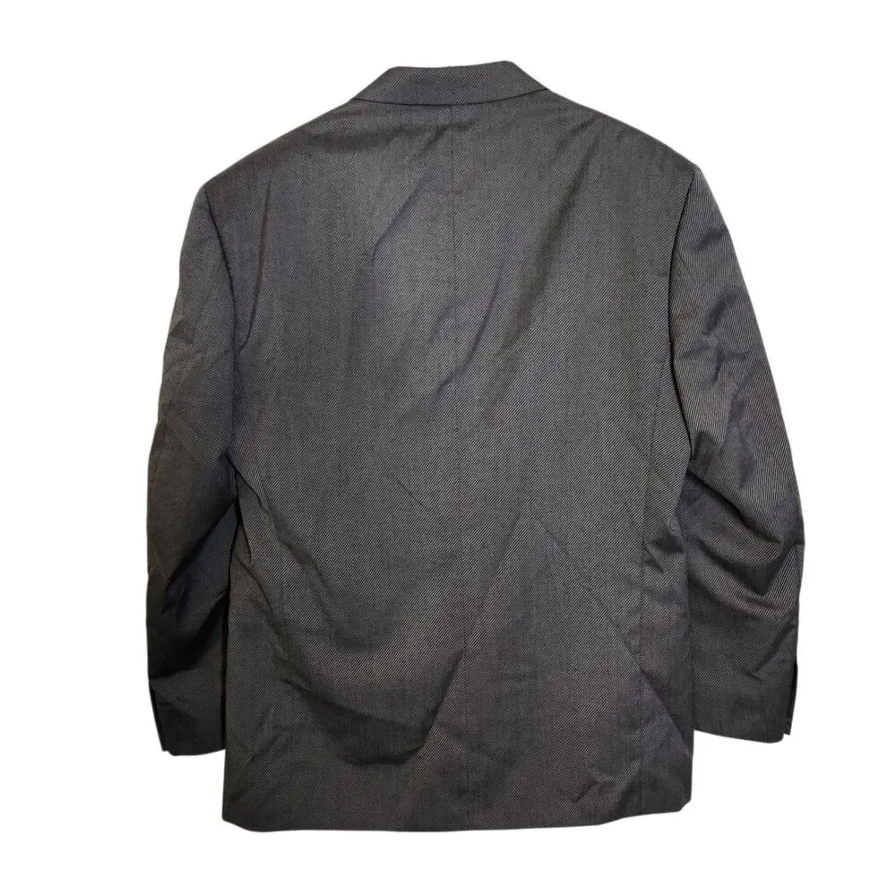Wool Blend Brassero Made In Moldova Gray Suit Jacket Sport Coat Blazer 42R/36W